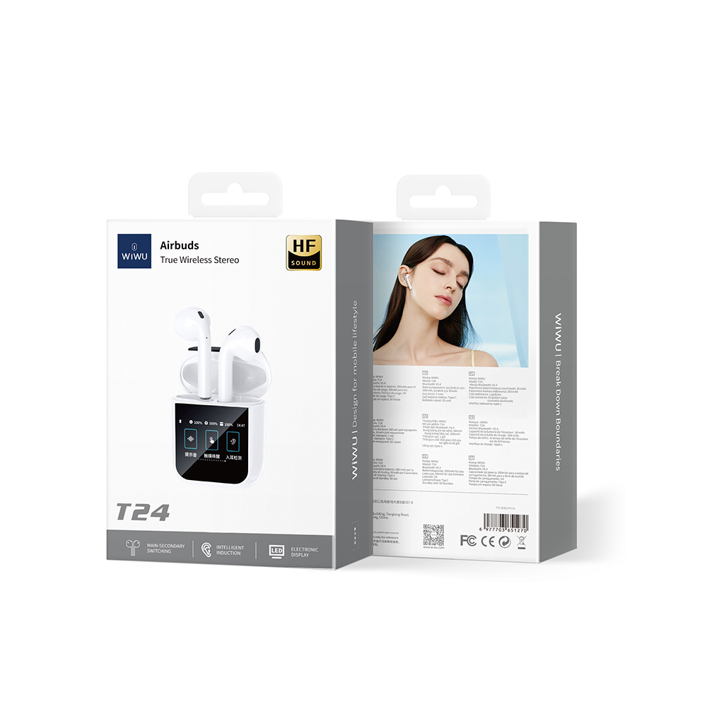 Auriculares Bluetooth WiWU TWS T24