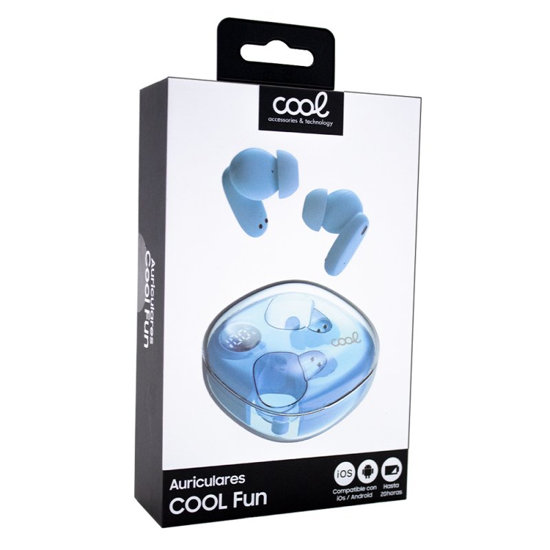 Auriculares Bluetooth Dual Earbuds COOL Fun Celeste