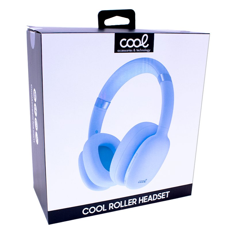 Auriculares Bluetooth Cascos COOL Roller Celeste