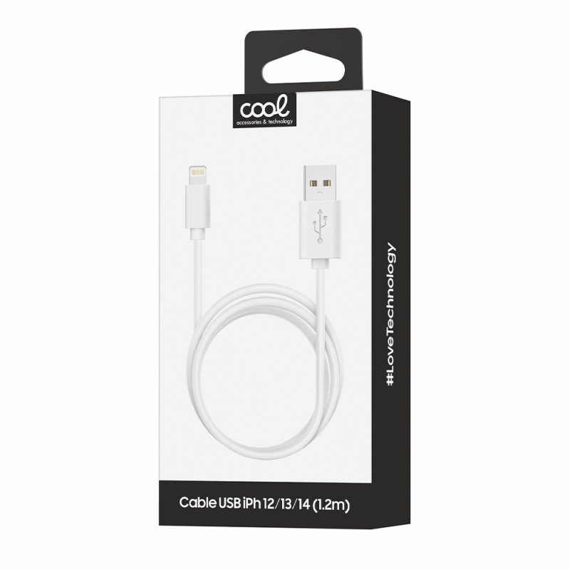 Cable USB-A a Lightning COOL Blanco