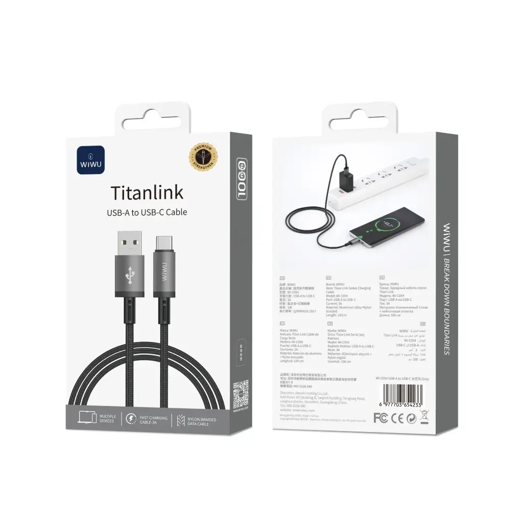 Cable USB-A a USB-C WiWU Titanlink