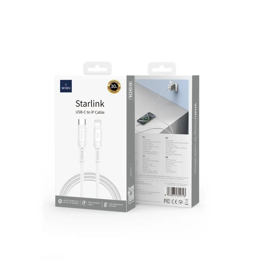 Cable USB-C a Lightning WiWU Starlink