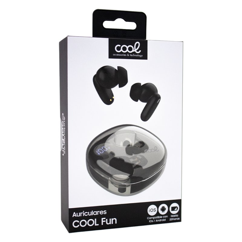 Auriculares Bluetooth Dual Earbuds COOL Fun Negro