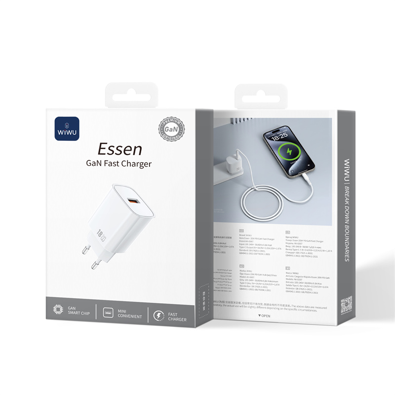 ADAPTADOR CORRIENTE USB A 18W WiWU ESSEN