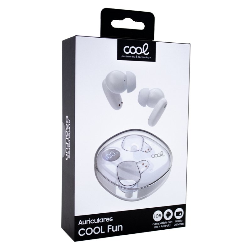 Auriculares Bluetooth Dual Earbuds COOL Fun Blanco