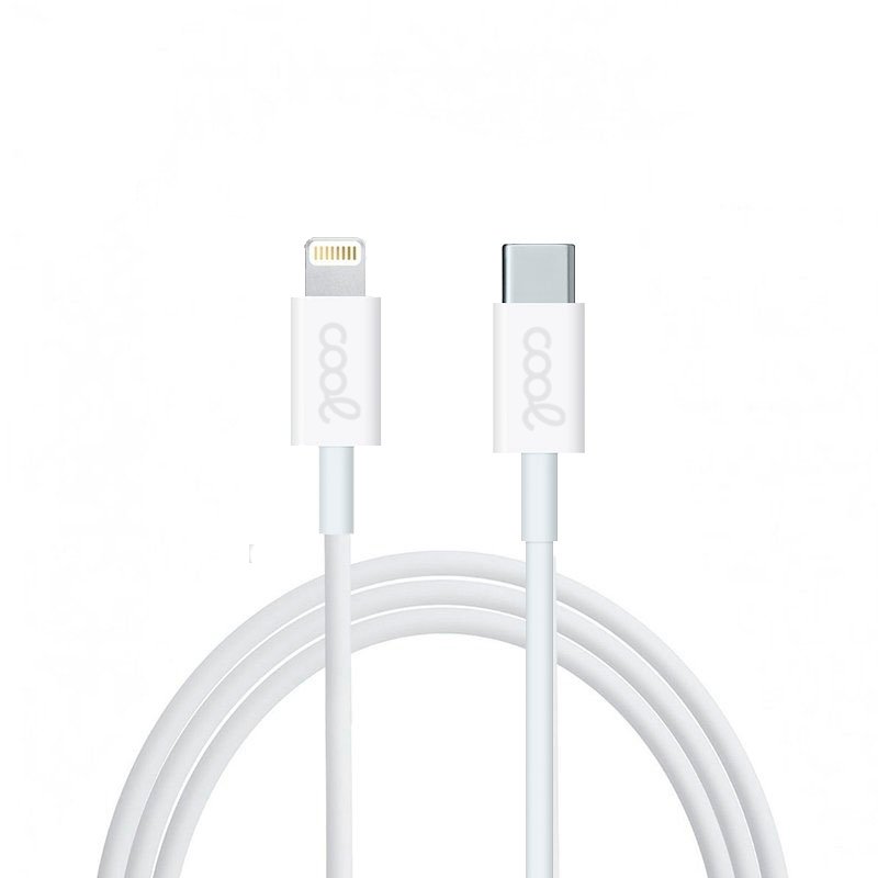 Cable USB-C a Lightning COOL Blanco