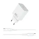 Cargador Red GaN 45W con cable USB-C a USB-C WiWU Essen