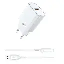 Cargador Red GaN 18W con cable USB-A a Lightning WiWU Essen