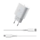 Cargador Red GaN 30W con cable USB-C a USB-C WiWU Essen