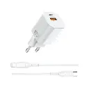 Cargador Red GaN 33W con cable USB-C a Lightning WiWU Cube