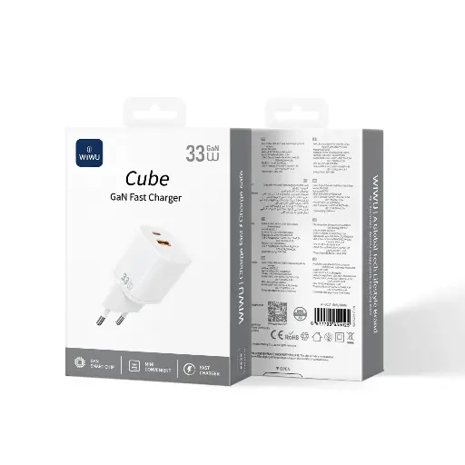 [6977703655025] Adaptador Red Gan 33W WiWU Cube
