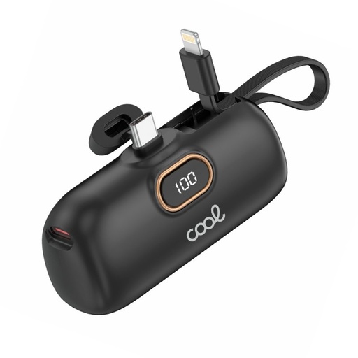 [8434847082547] Power Bank 5.000 mAh COOL Capsula Negro