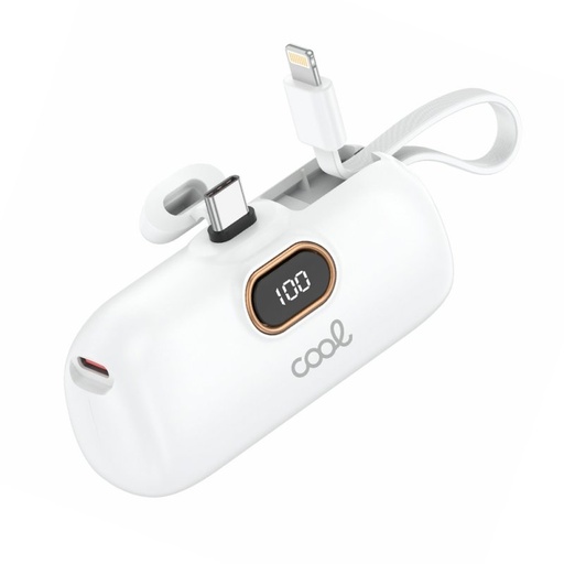 [8434847082554] Power Bank 5.000 mAh COOL Capsula Blanco